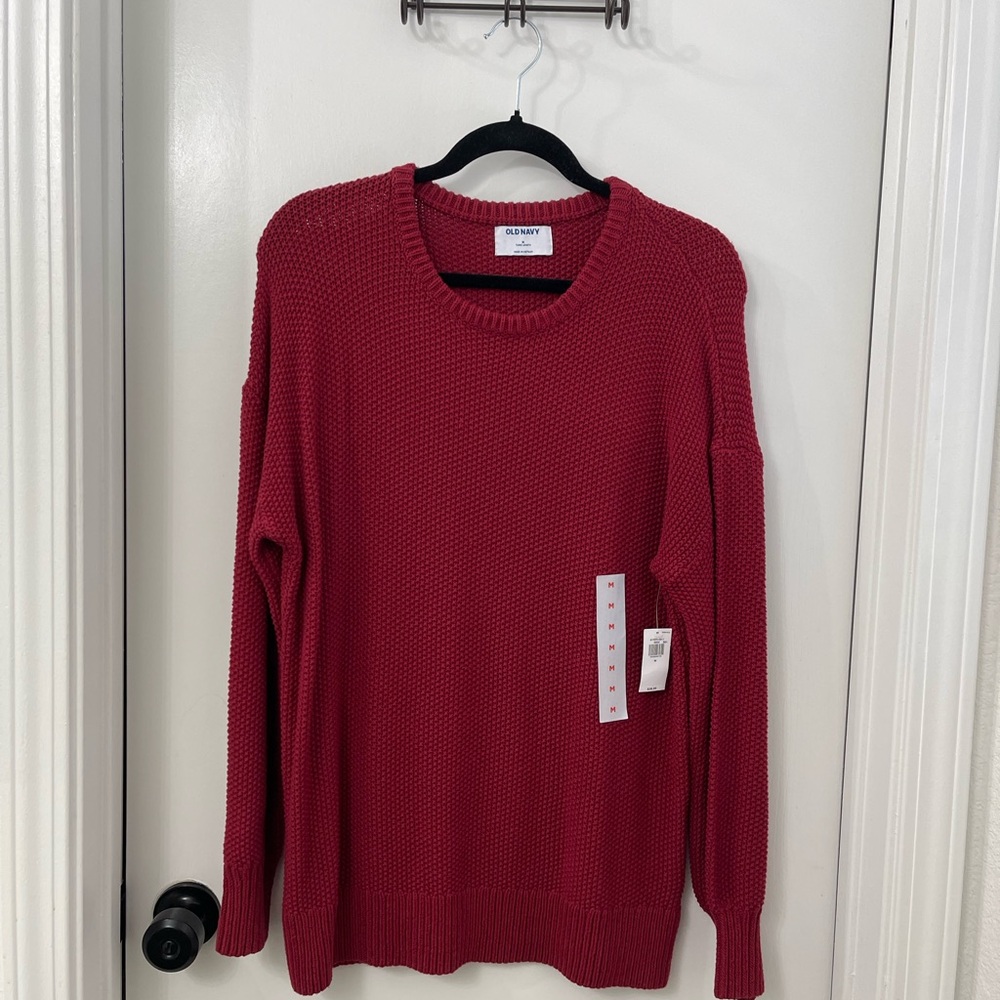 Old Navy Red Knit Sweatshirt